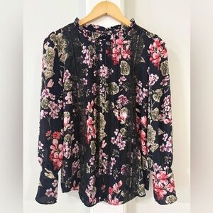 Ann Taylor Floral Lace Blouse - S